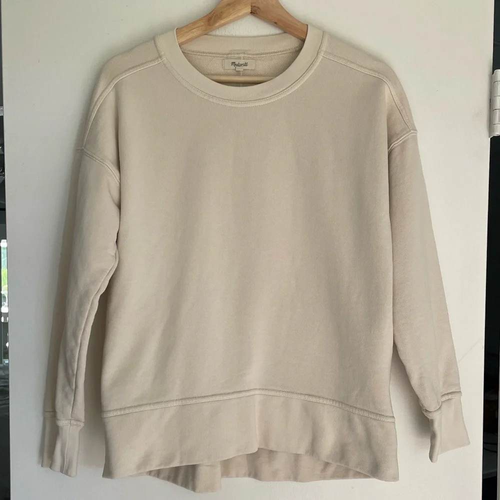 Madewell Natural Shuffle Crew Sweatshirt - XS - Picture 1 of 5